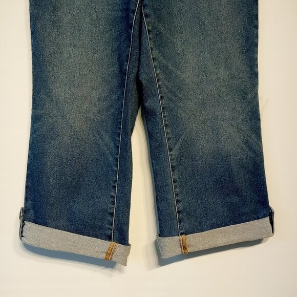 DG2 Diane Gilman Jeans   6P   Virtual Stretch   Rolled Bootcut Crop  Pull-On VGC - Picture 3 of 13